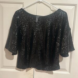 Anthropology Perfect party top. 💫 Sequence black top. Large.
